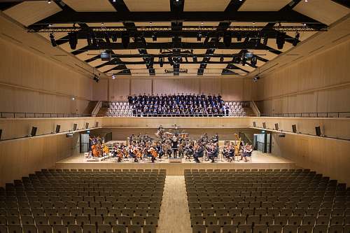cello group of people in theater konzertsaal tonhalle maag