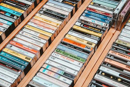 furniture assorted title cassette lot shelf