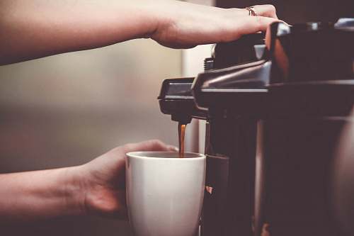 drink person using coffeemaker with white ceramic mug las vegas