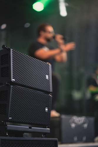 person black PA system electronics