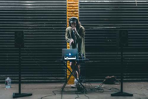 person man in front of MacBook apparel
