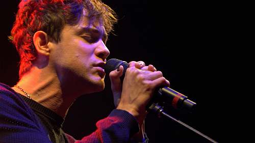 microphone man singing electrical device