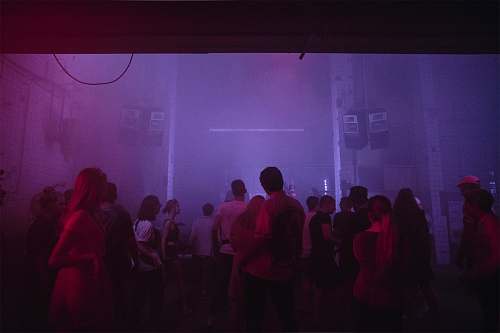 person people in a room with lights turned on during nighttime club
