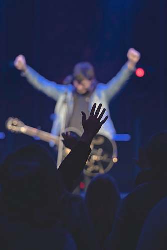 person people raising hands crowd