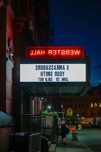 person webster hall neon signage city