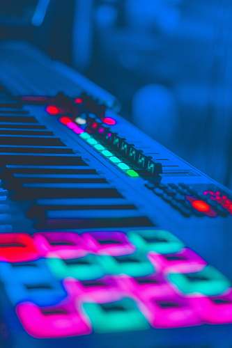 sound selective focus photography of terminal mixer light