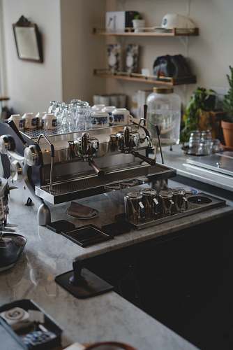 lathe closeup photo of espresso machine appliance