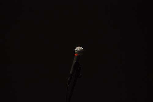 microphone black corded microphone with stand black