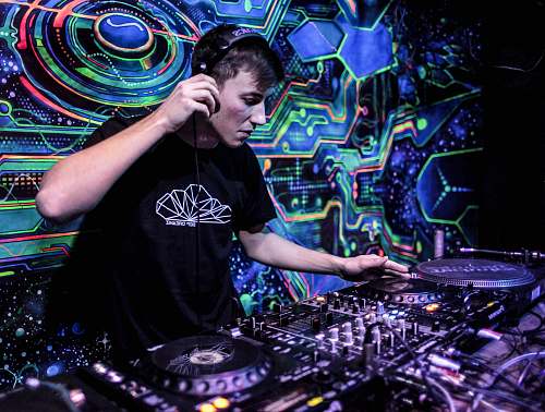 human Dj playing music dj