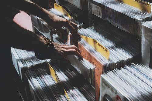 edinburgh person taking photo of assorted vinyl album united kingdom