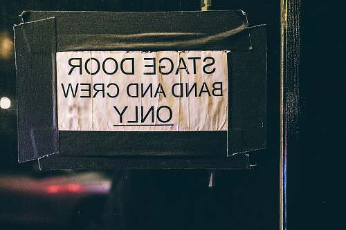 sign stage door band and crew only limited