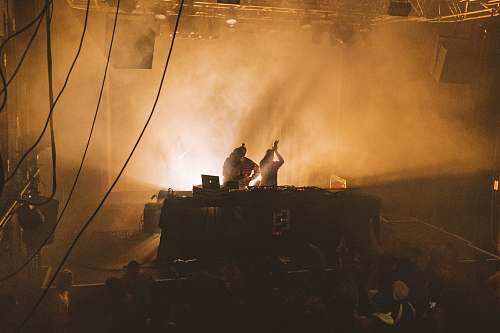 crowd two DJ in stage concert