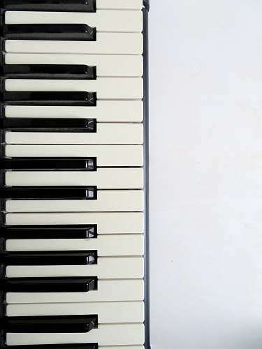piano white and black piano keyboard brown