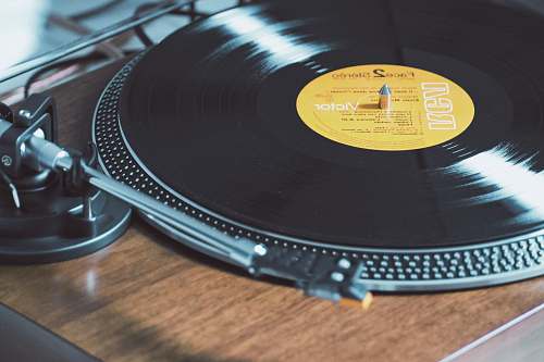 france black and gray vinyl player vinyl