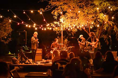 human people gathering on concert during night time people