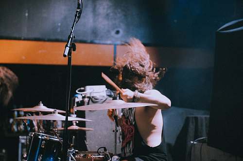 human person playing drums people
