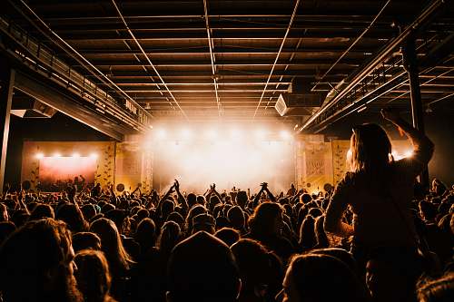 crowd photo of a lighted concert festival