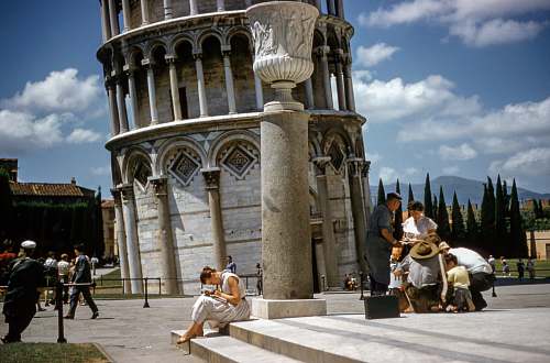 person Leaning Tower of Piza, Italy building