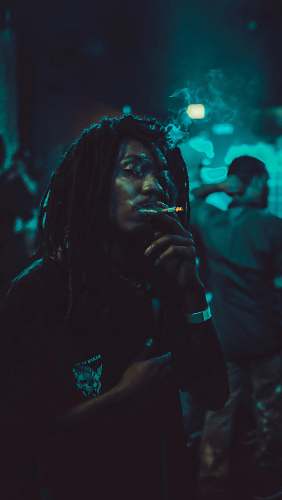 person man using cigarette human