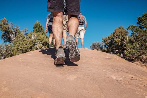 person man walking brown sand human