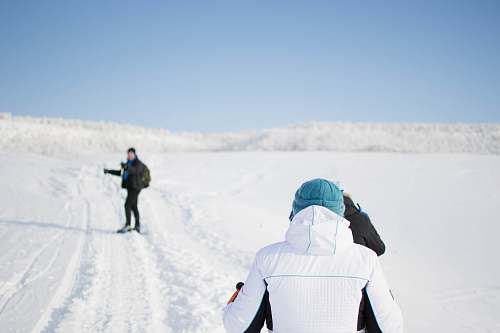 person people on snow field human