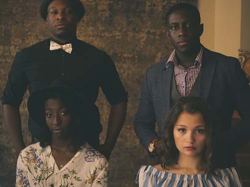 person two men and two women formal photo human