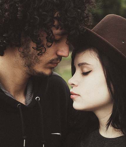 couple woman standing beside man love