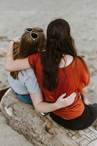 human women's red scoop-neck top person