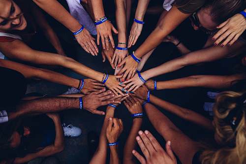people group of people huddling human