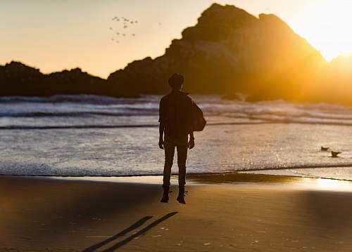 people silhouette of man floating in air human