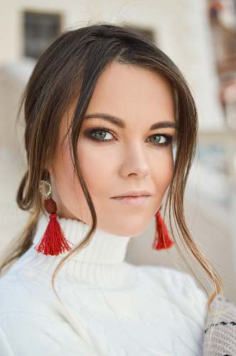 people woman wearing white sweate human