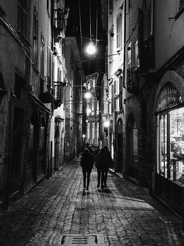 city grayscale photo of street road