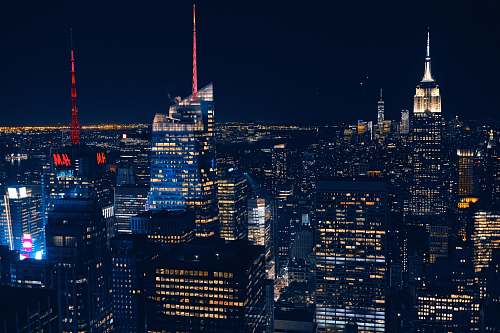 city aerial photography of New York City top of the rock