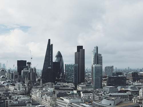 city aerial view of building london