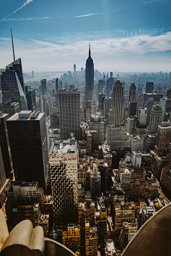 city aerial view photo of urban area top of the rock