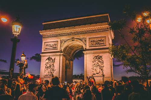 city Arc de Triomphe, France downtown
