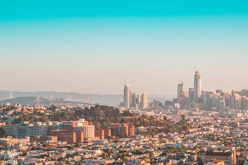 city bird's eye view photography of high-rise buildings urban
