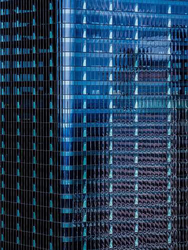 city blue building high rise