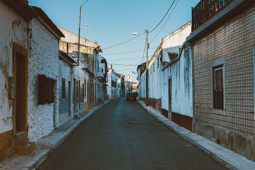 city brown house road