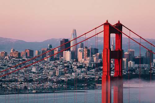 urban buildings near Golden Gate bridge city