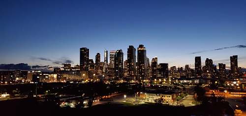 city city at night town