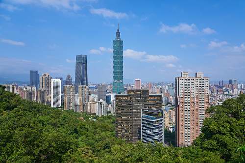 city city with high-rise buildings under blue and white sky during daytime town