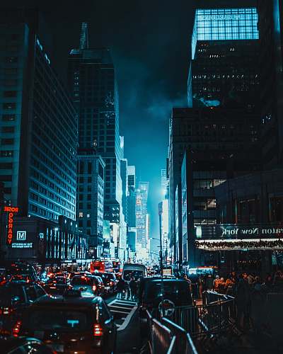 city cityscape at night-time metropolis