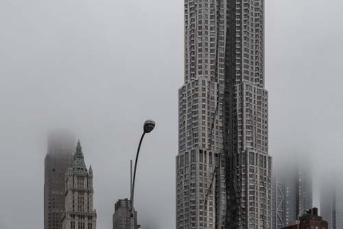 city close-up photography of building black-and-white