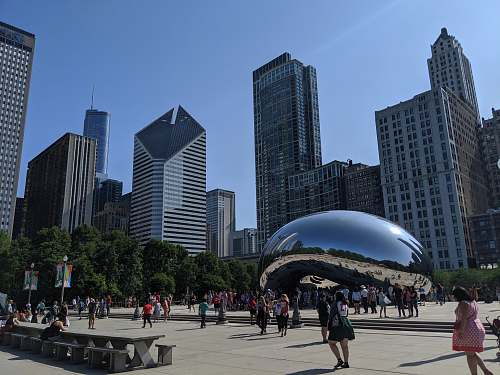 city Cloudgate Chicago downtown