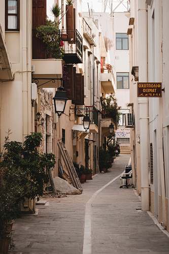city empty alley road
