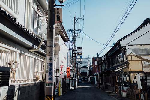 city gray electric pole road