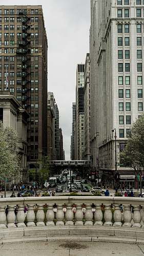city gray painted building scenery downtown