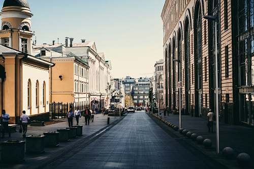 city gray paved raod road