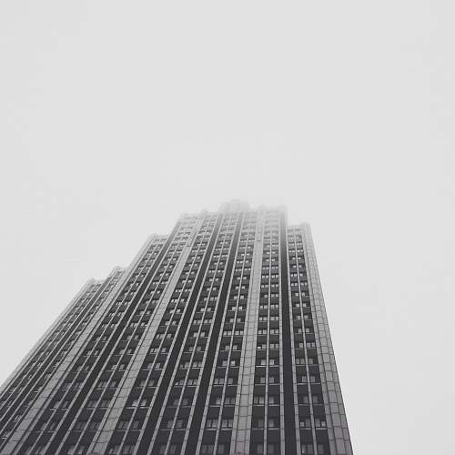 black-and-white grayscale photo of concrete building grey